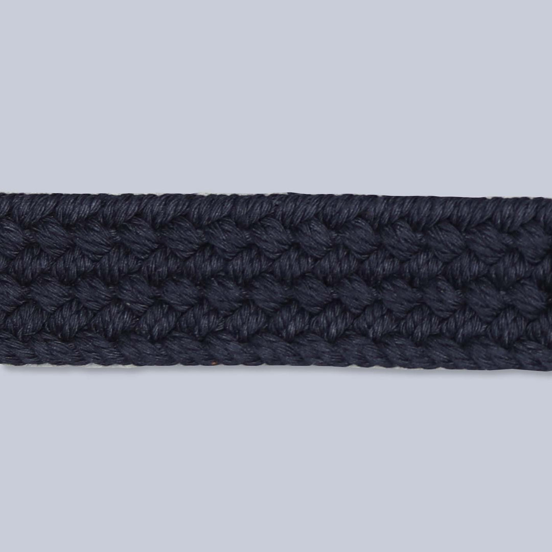 Navy Double Ring Woven Belt