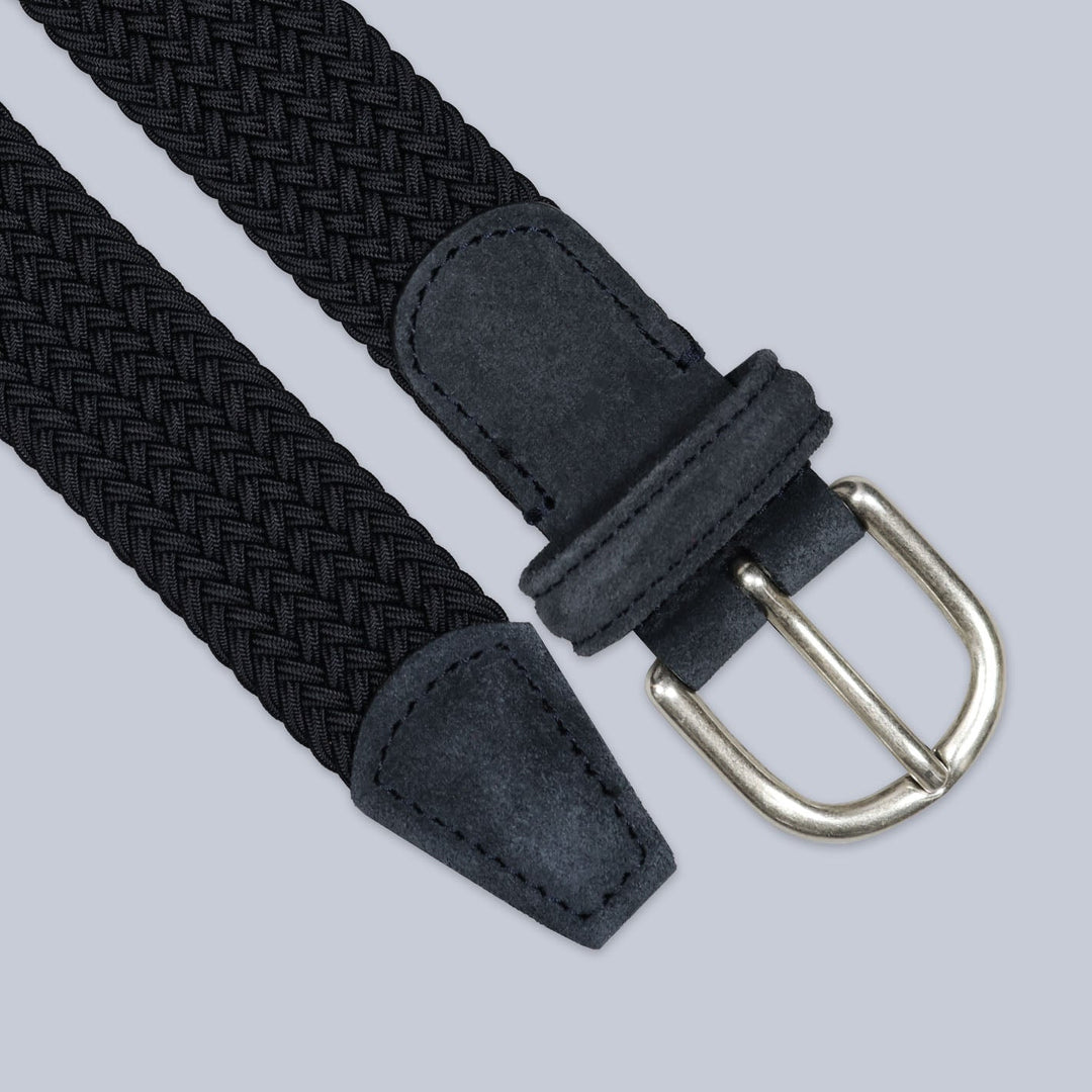 Navy Textile Woven Belt