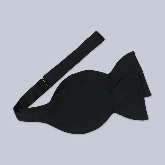 Black Silk Large Bow Tie