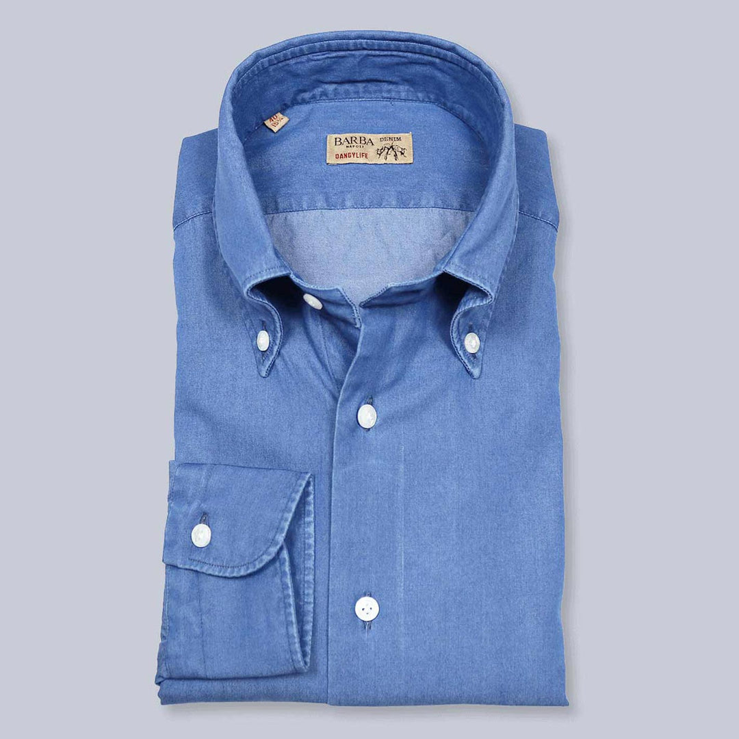 Blue Button Down Denim Shirt