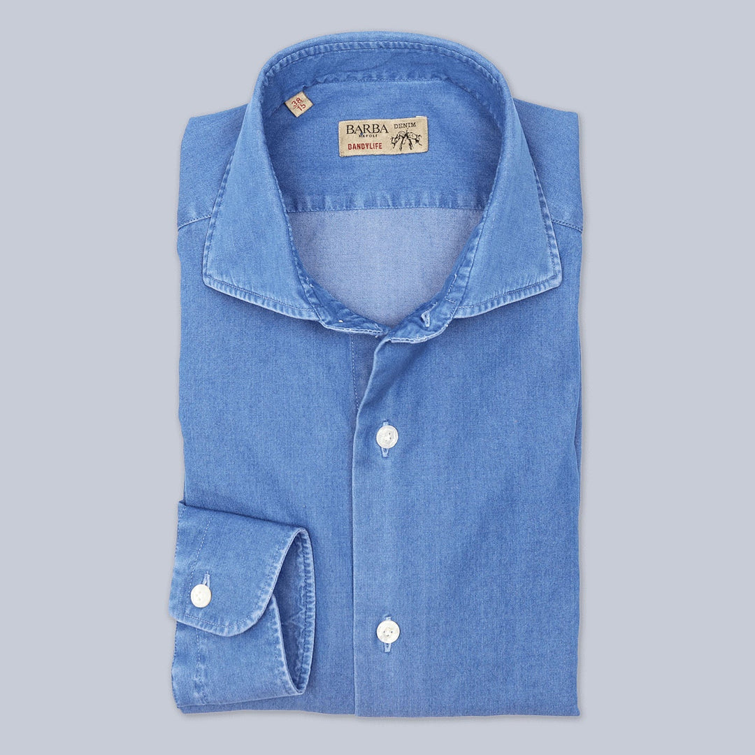 Blue Denim Cutaway Shirt