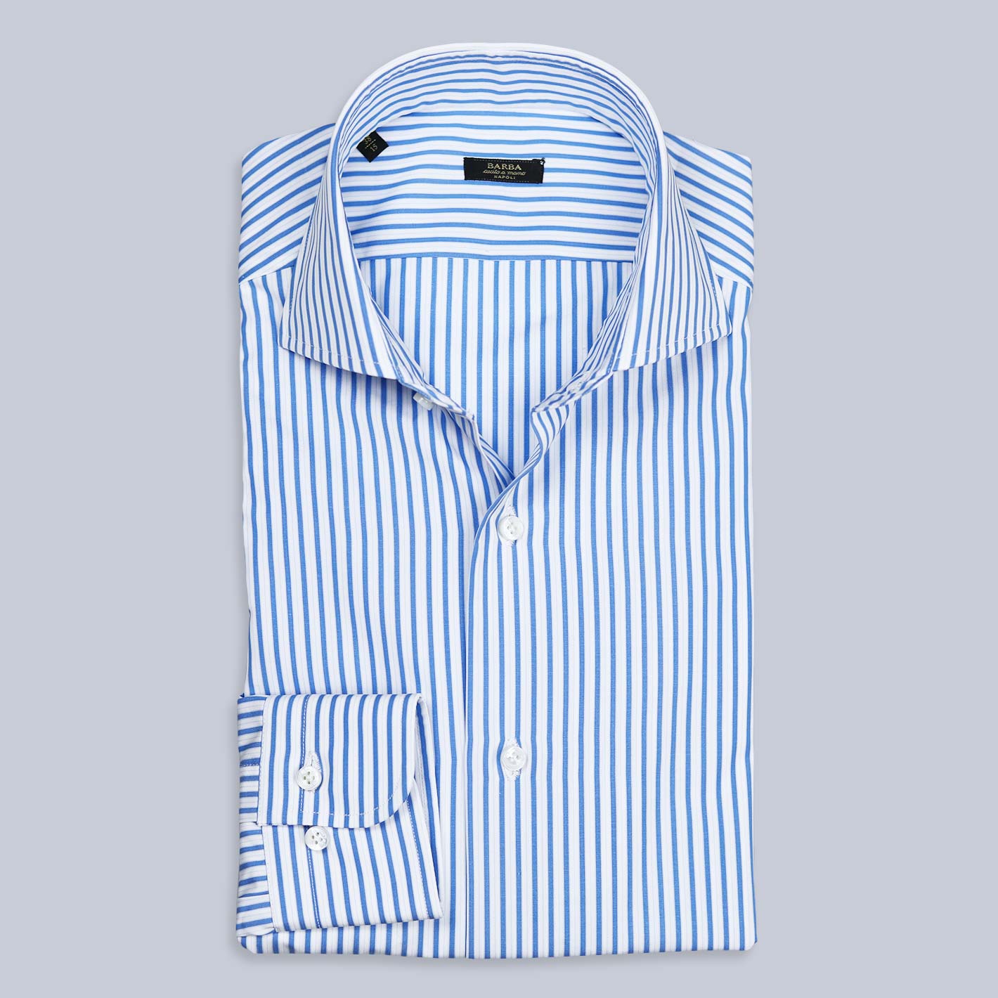 BARBA NAPOLI リネン100% 長袖シャツ 麻 イタリア製 ストライプ BARBA NAPOLI リネン100% 長袖シャツ 麻 イタリア製 ストライプ