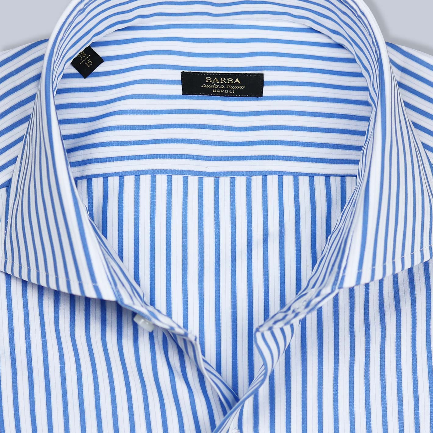 Blue Double Striped Slim Cutaway Shirt – Lund & Lund