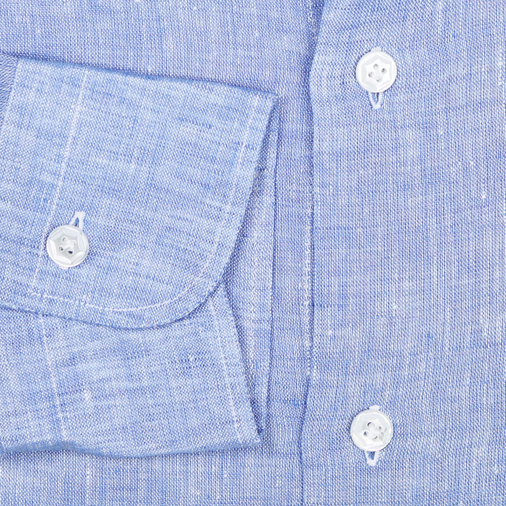 Blue Linen Cutaway Shirt