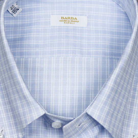 Blue White Checked Regular Fit Button Down Shirt