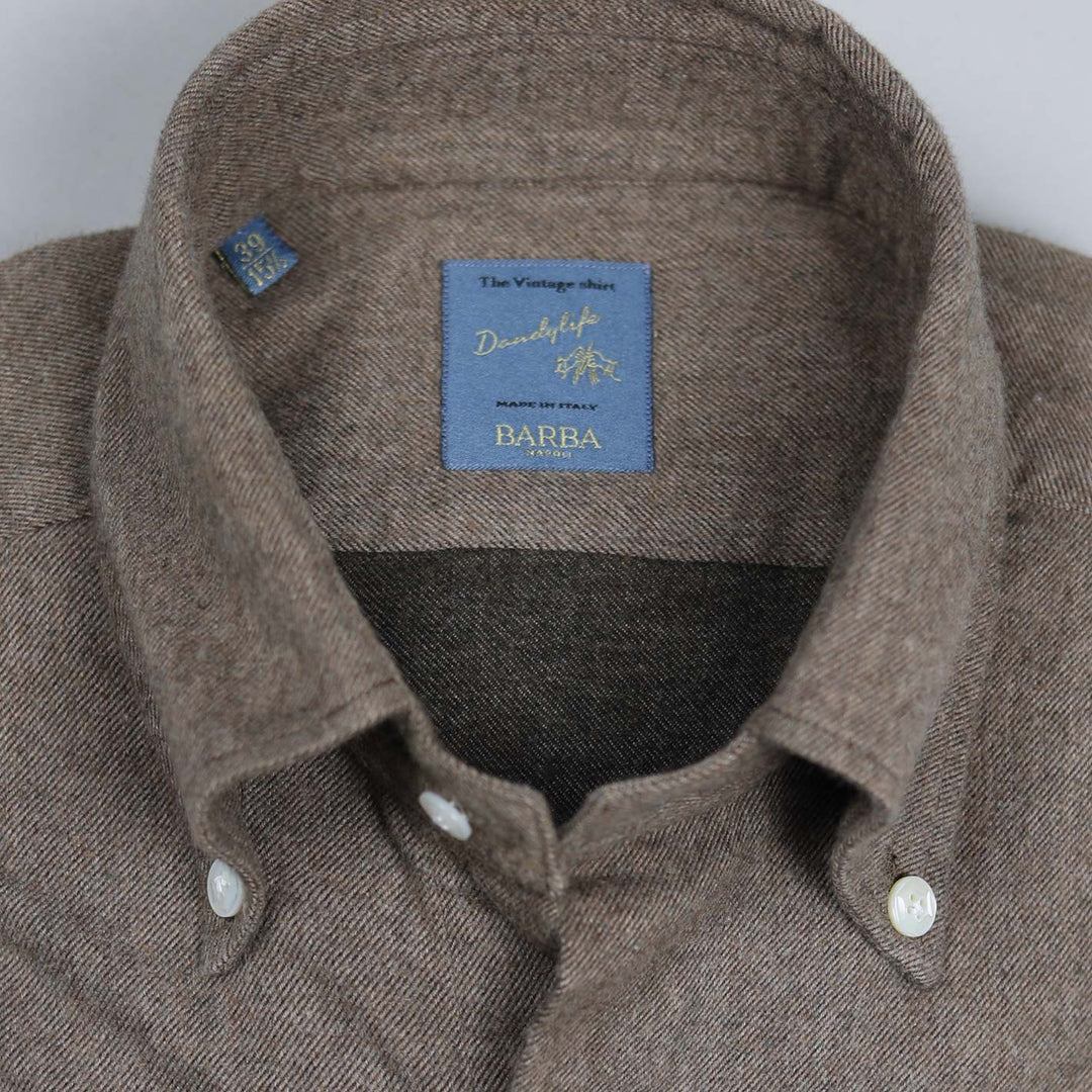 Brown Flannel Button Down Shirt