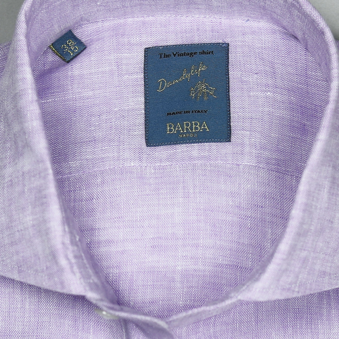 Lavender Linen Cutaway Shirt