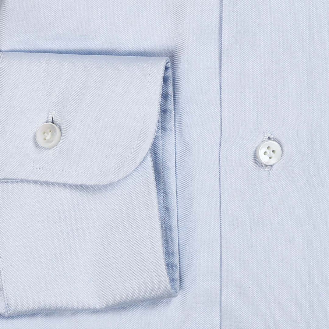 Light Blue Pinpoint Slim Fit Button Down Shirt