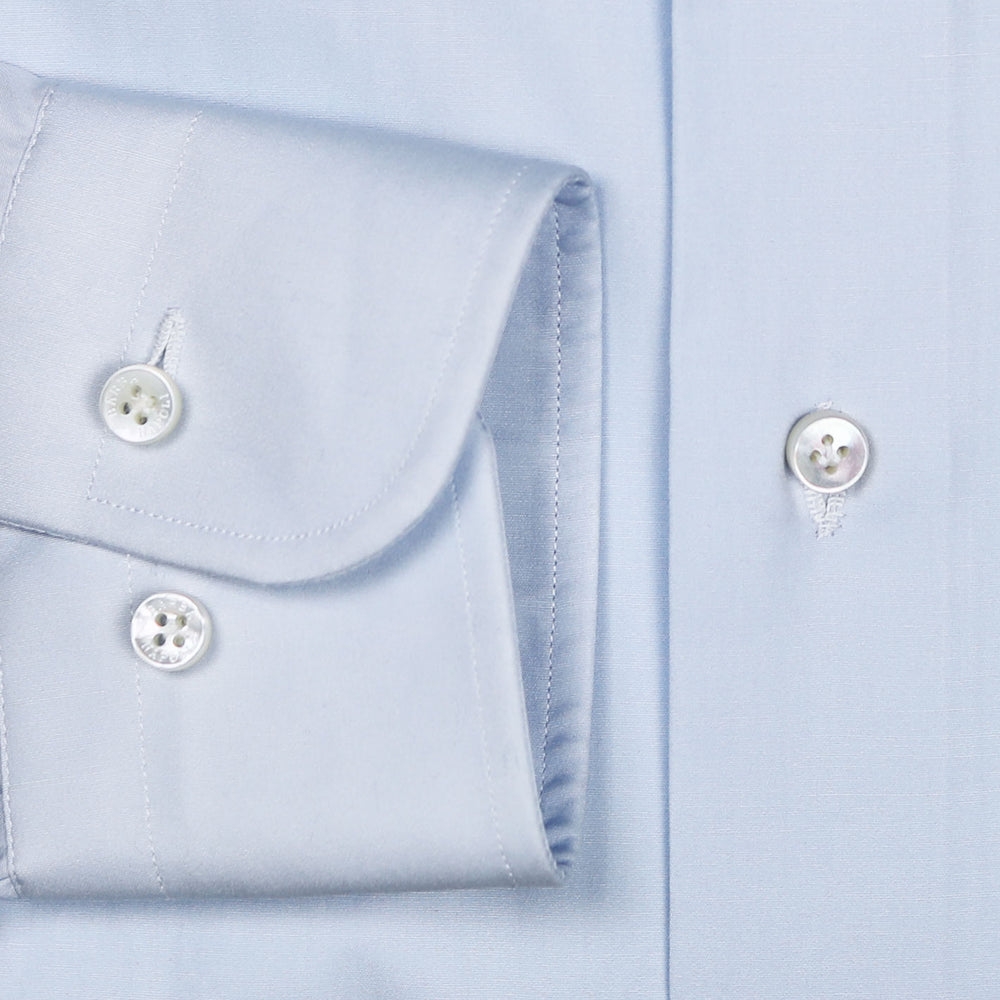 Light Blue Poplin Regular Fit Cutaway Shirt