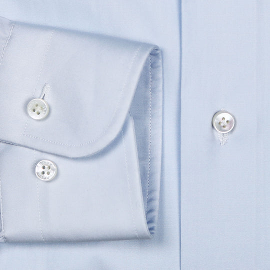 Light Blue Poplin Regular Fit Cutaway Shirt