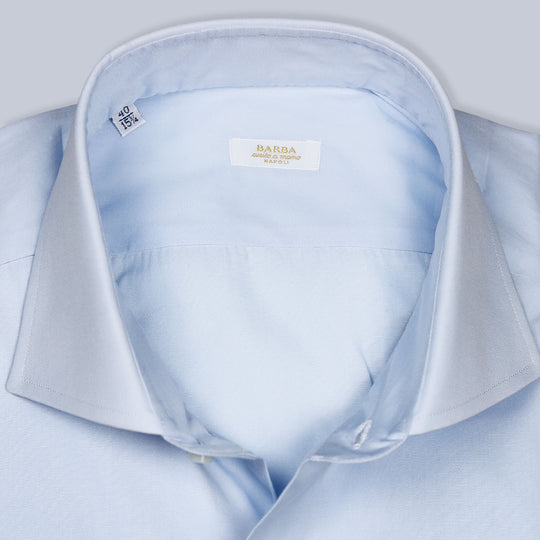 Light Blue Poplin Regular Fit Cutaway Shirt