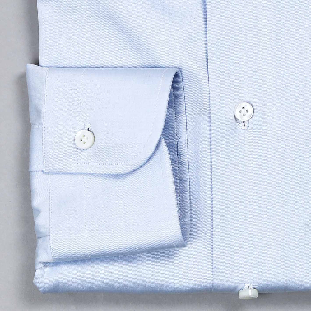 Light Blue Slim Fit Handmade Cutaway Shirt