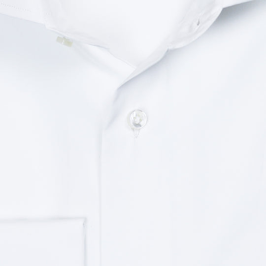 White Double Cuff Slim Fit Handmade Shirt