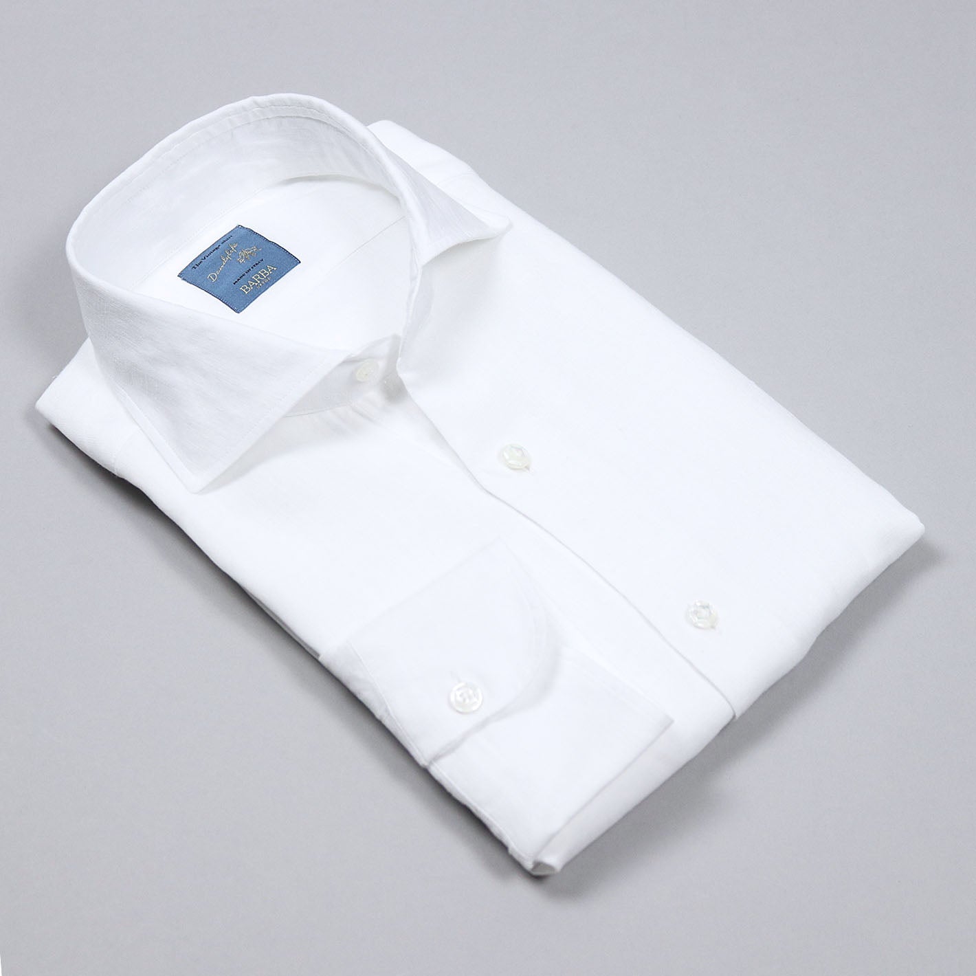 barba-napoli-white-slim-fit-