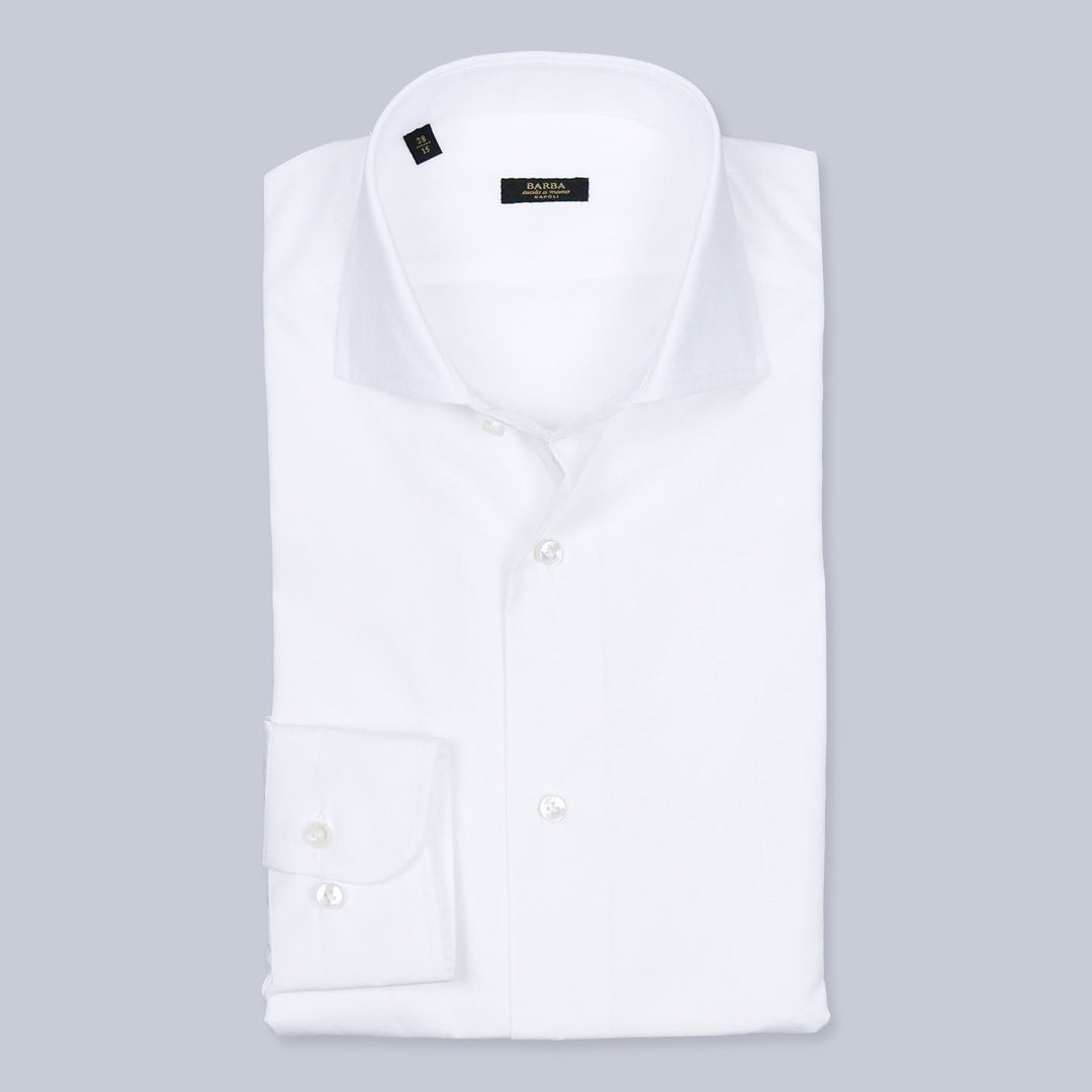 White Slim Fit Cutaway Shirt