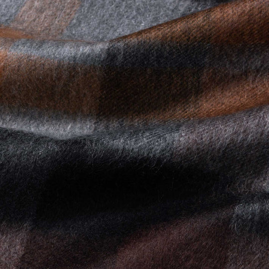 Grey Brown Pure Cashmere Scarf