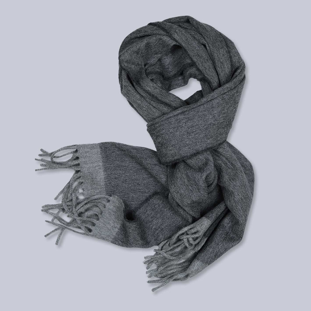 Begg x Co Grey Vale Lambswool Cashmere Scarf