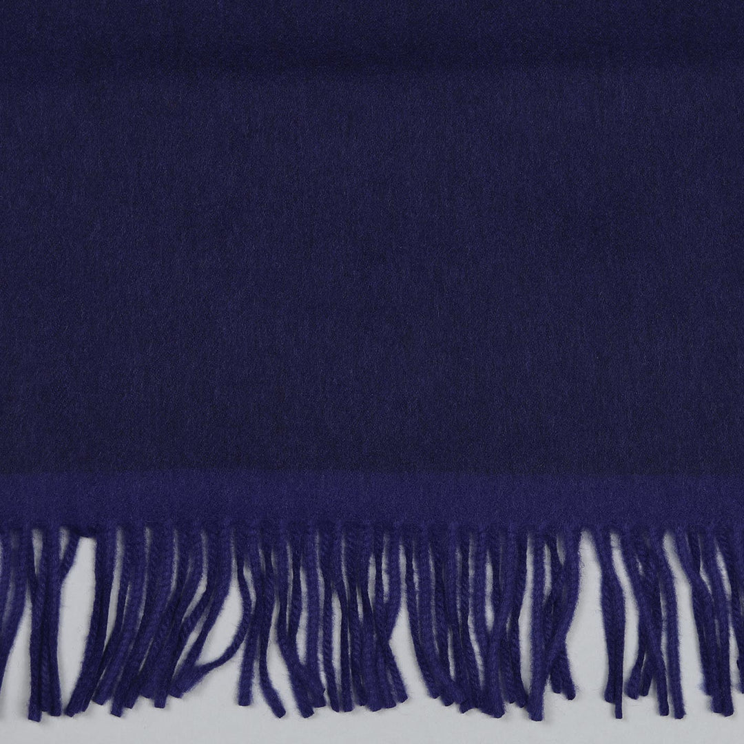 Navy Blue Vale Lambswool Cashmere Scarf