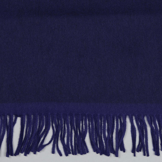 Navy Blue Vale Lambswool Cashmere Scarf