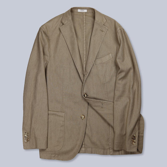 Light Brown Cotton Linen Blazer