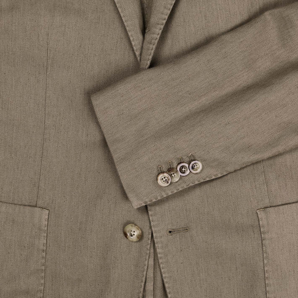 Light Brown Cotton Linen Blazer