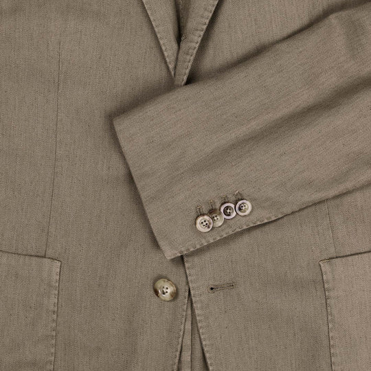 Light Brown Cotton Linen Blazer