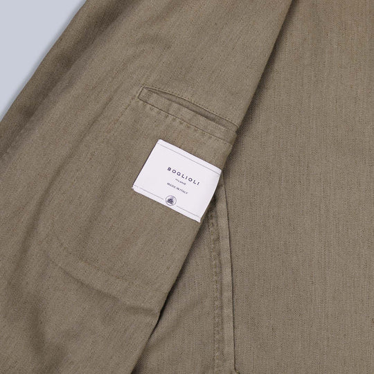 Light Brown Cotton Linen Blazer