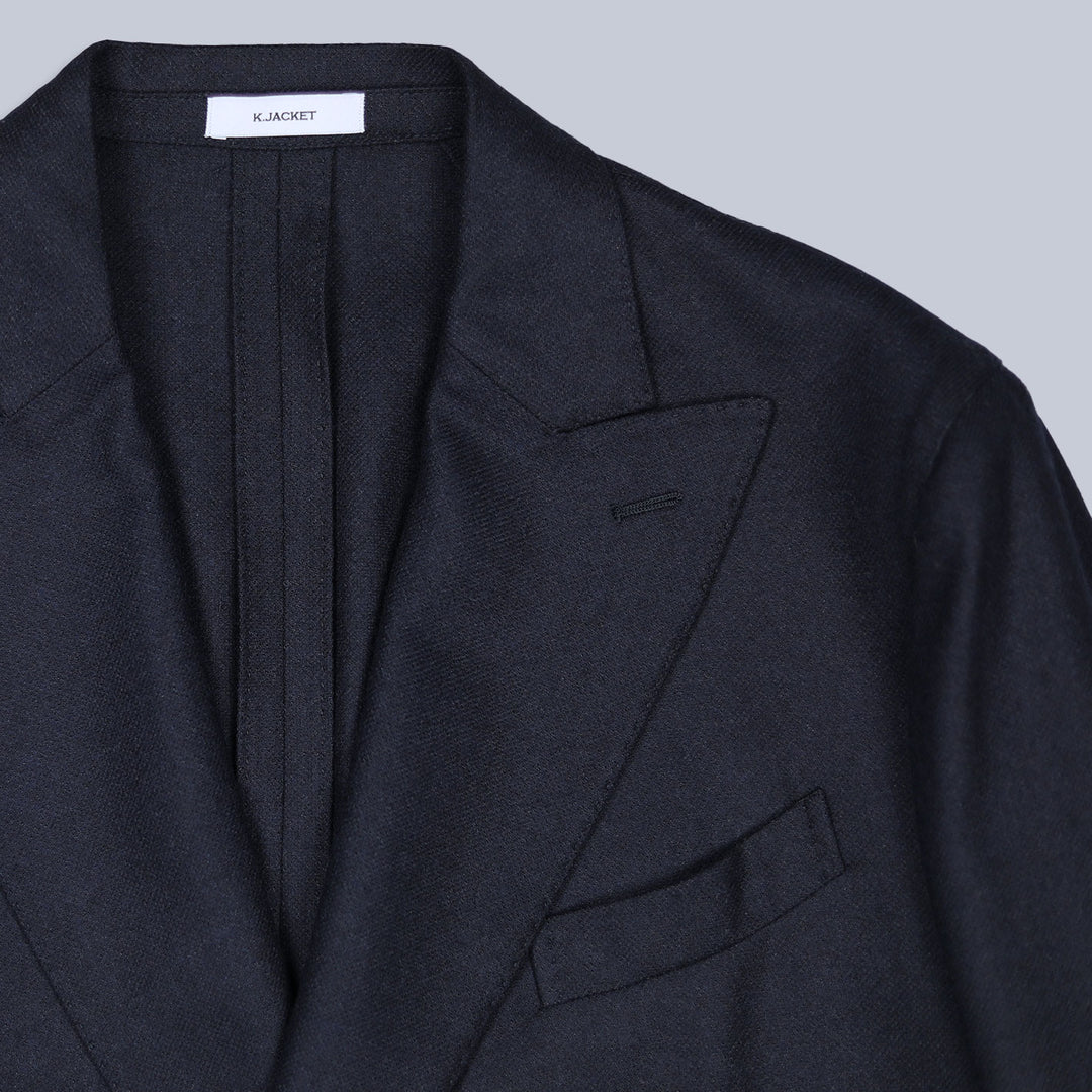 Navy Double-Breasted Wool Cashmere Suit