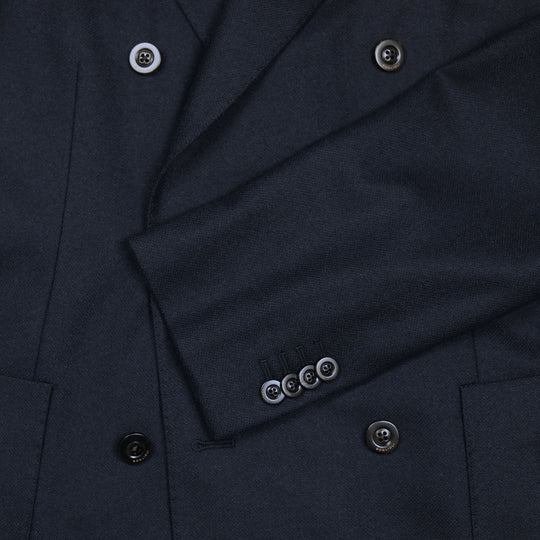 Navy Double-Breasted Wool Cashmere Suit