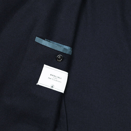 Navy Double-Breasted Wool Cashmere Suit