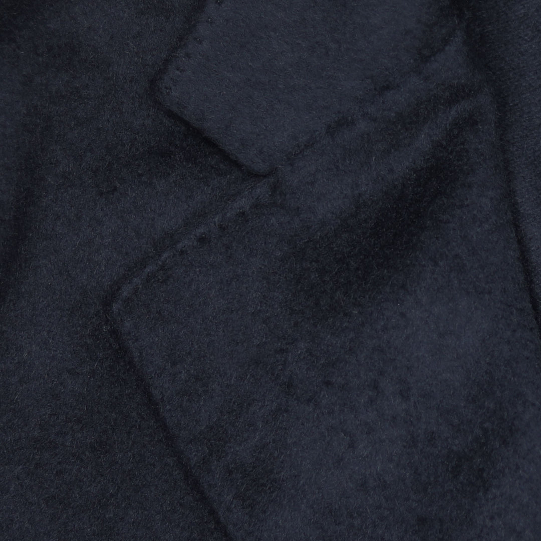 Navy Pure Cashmere Unstructured Coat