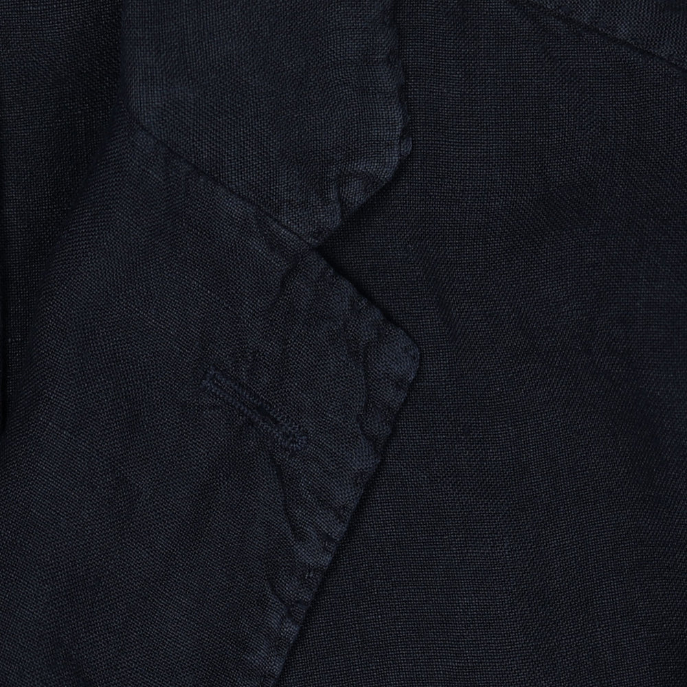 Navy Washed Linen Suit