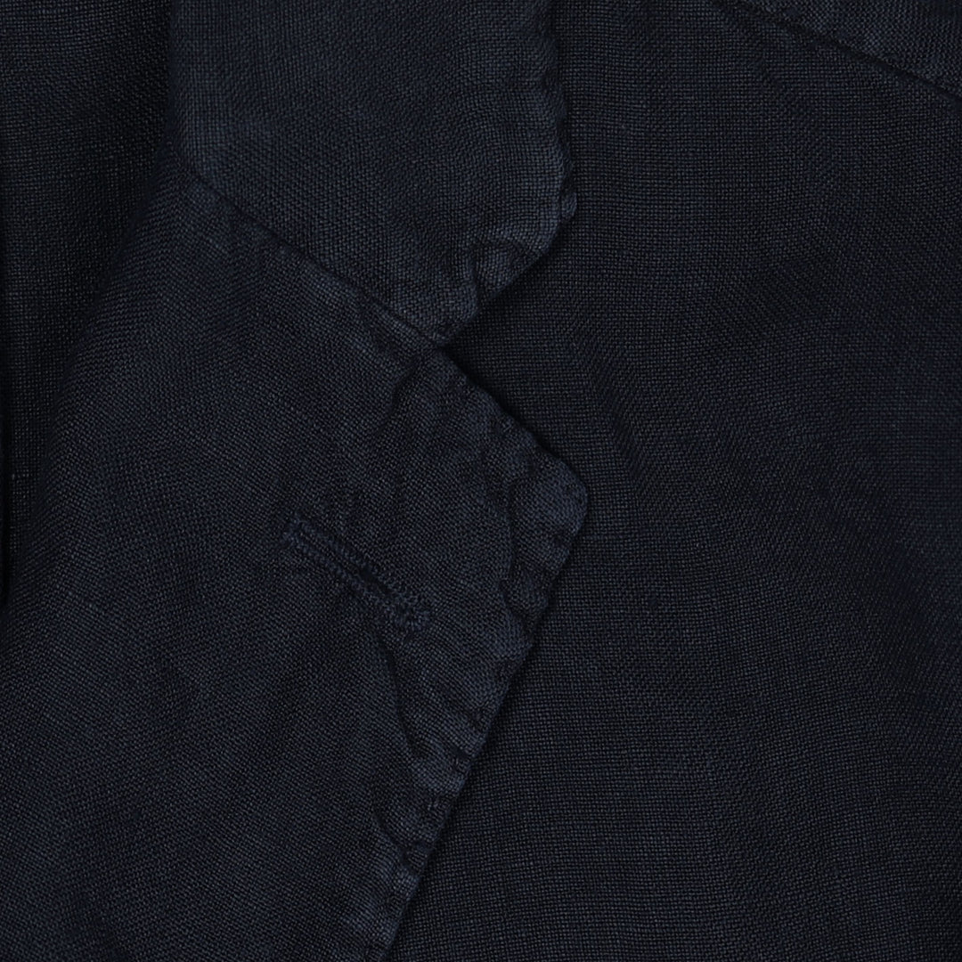 Navy Washed Linen Suit