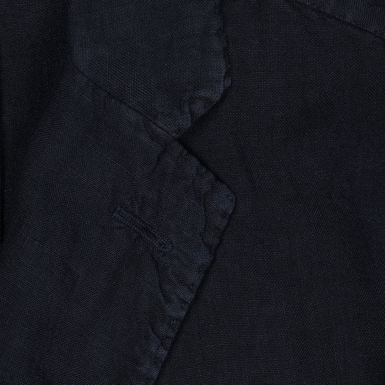 Navy Washed Linen Suit