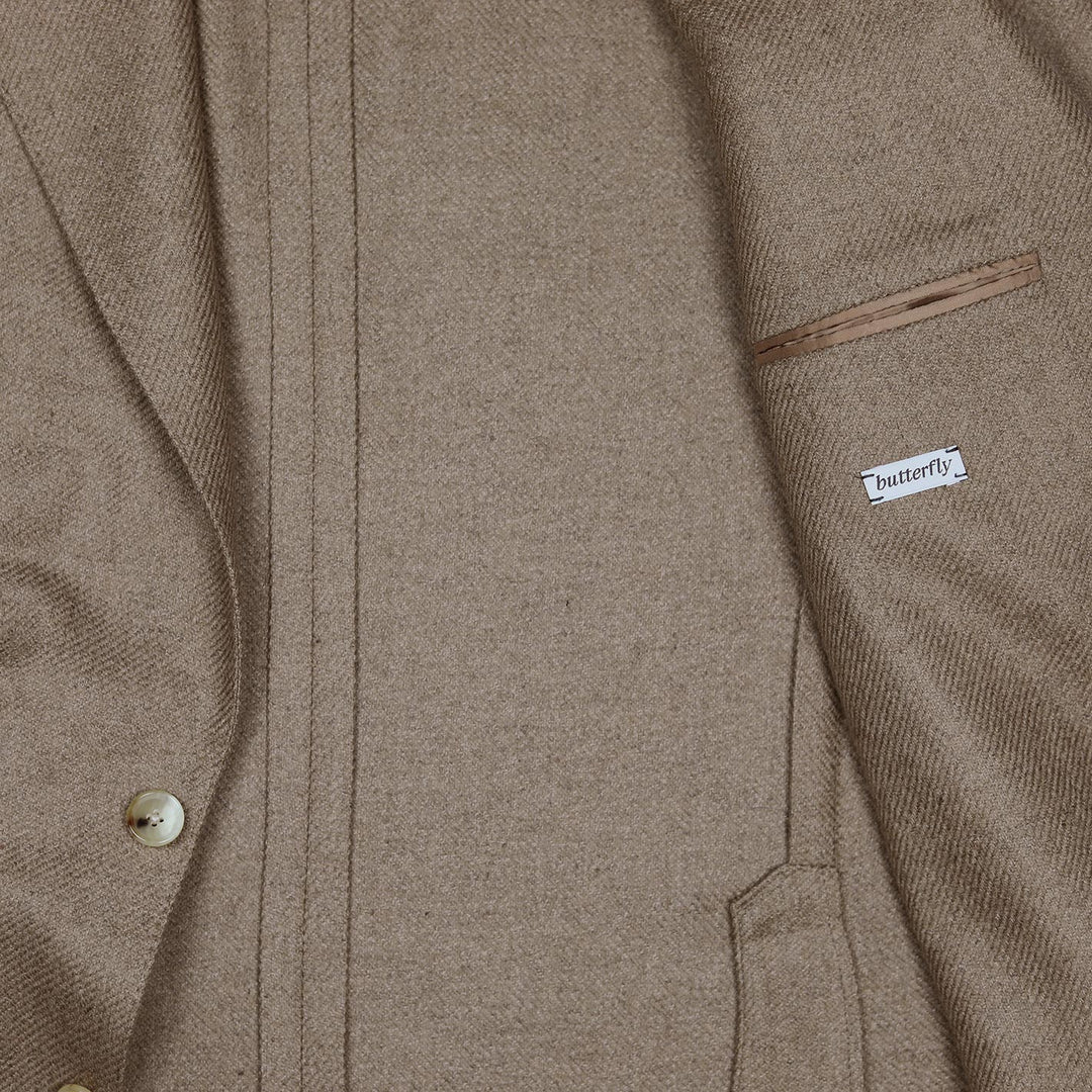 Camel Wool Cashmere Butterfly Blazer