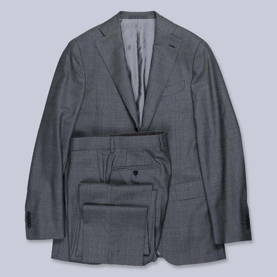 Grey Checked Loro Piana Super 150s Wool Suit