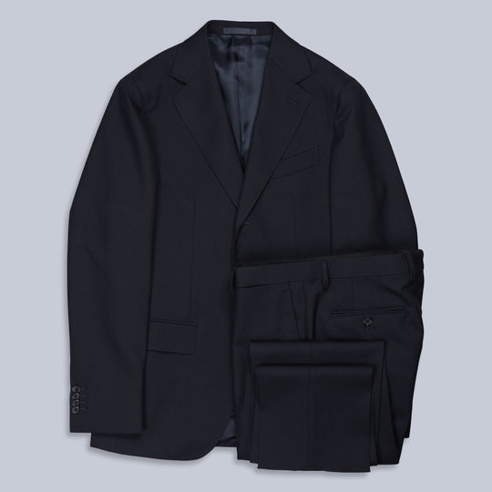 Midnight Blue High Twist Wool Suit