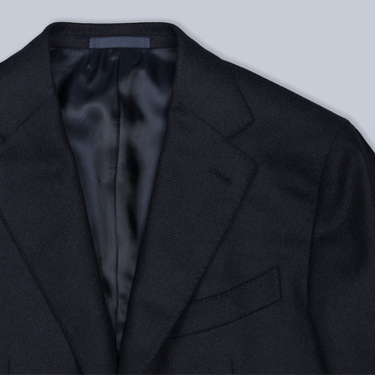 Navy Wool Cashmere Blazer