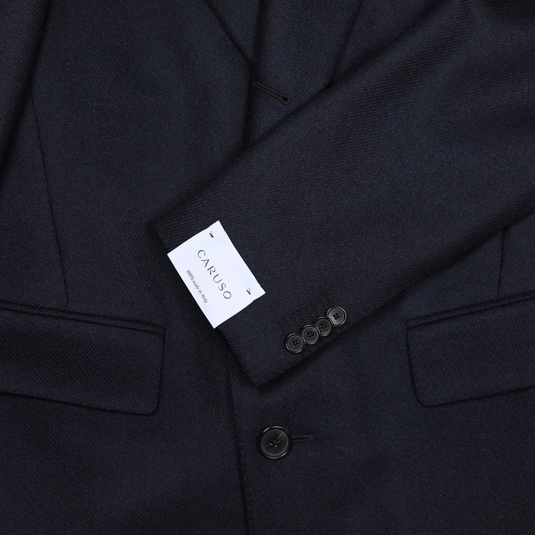 Navy Wool Cashmere Coat