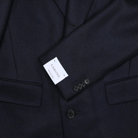 Navy Wool Cashmere Coat