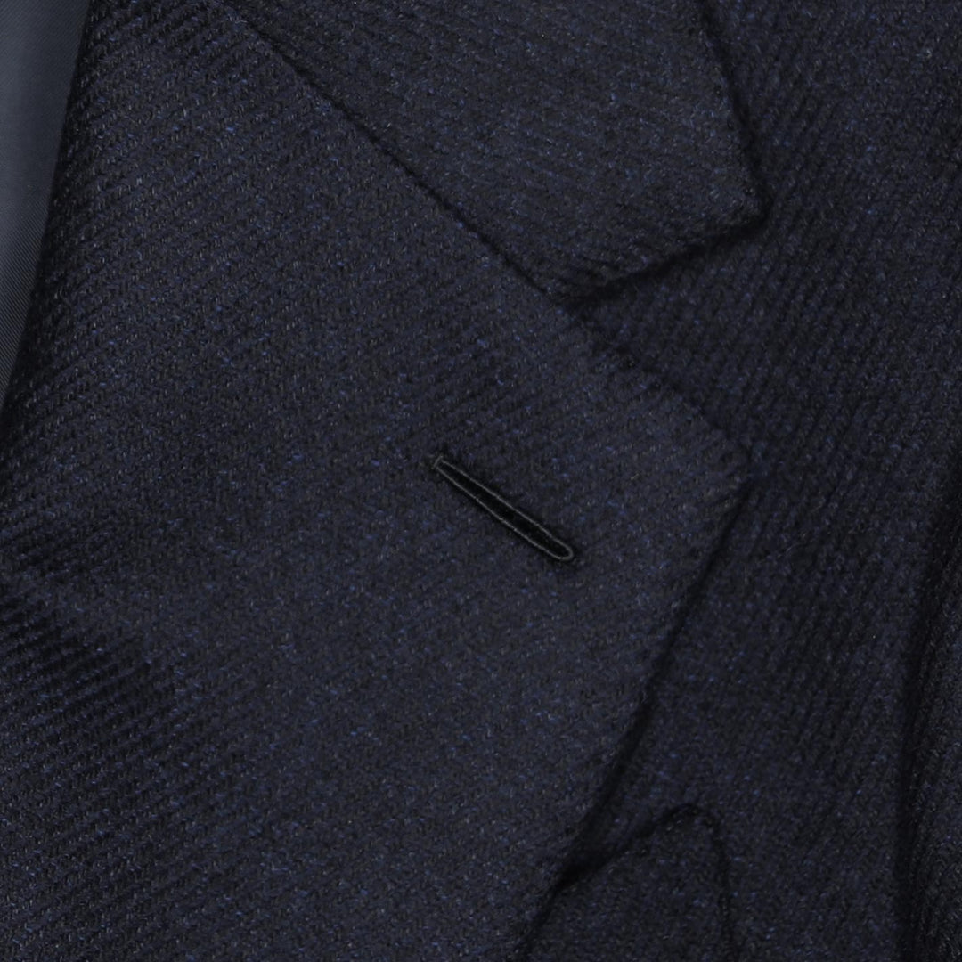 Navy Wool Cashmere Coat