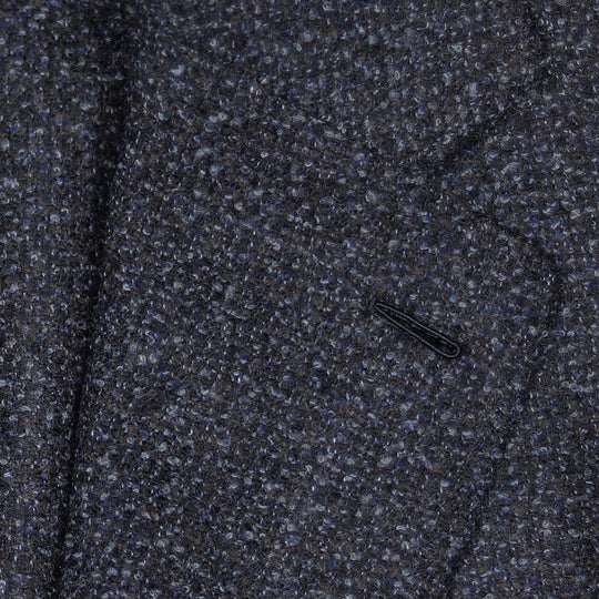 Slate Blue Wool Donegal Bouclé Butterfly Blazer