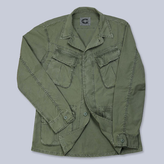 Green Cotton Fatigue Jungle Jacket