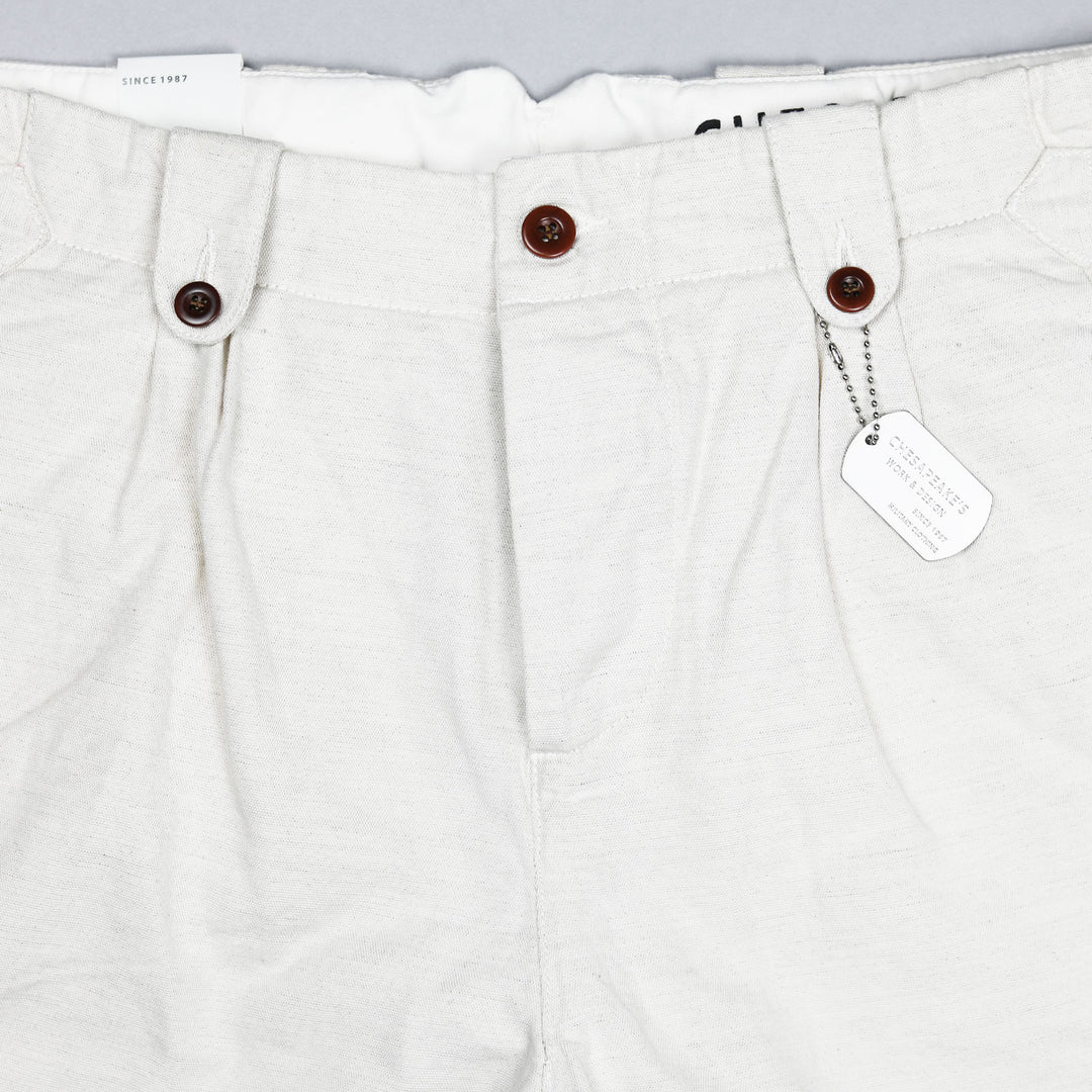Ivory Cotton Linen Navarre Shorts