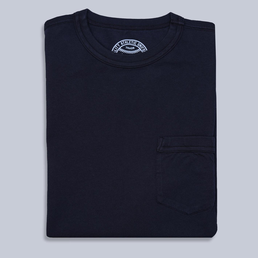 Navy Chest Pocket Cotton T-shirt