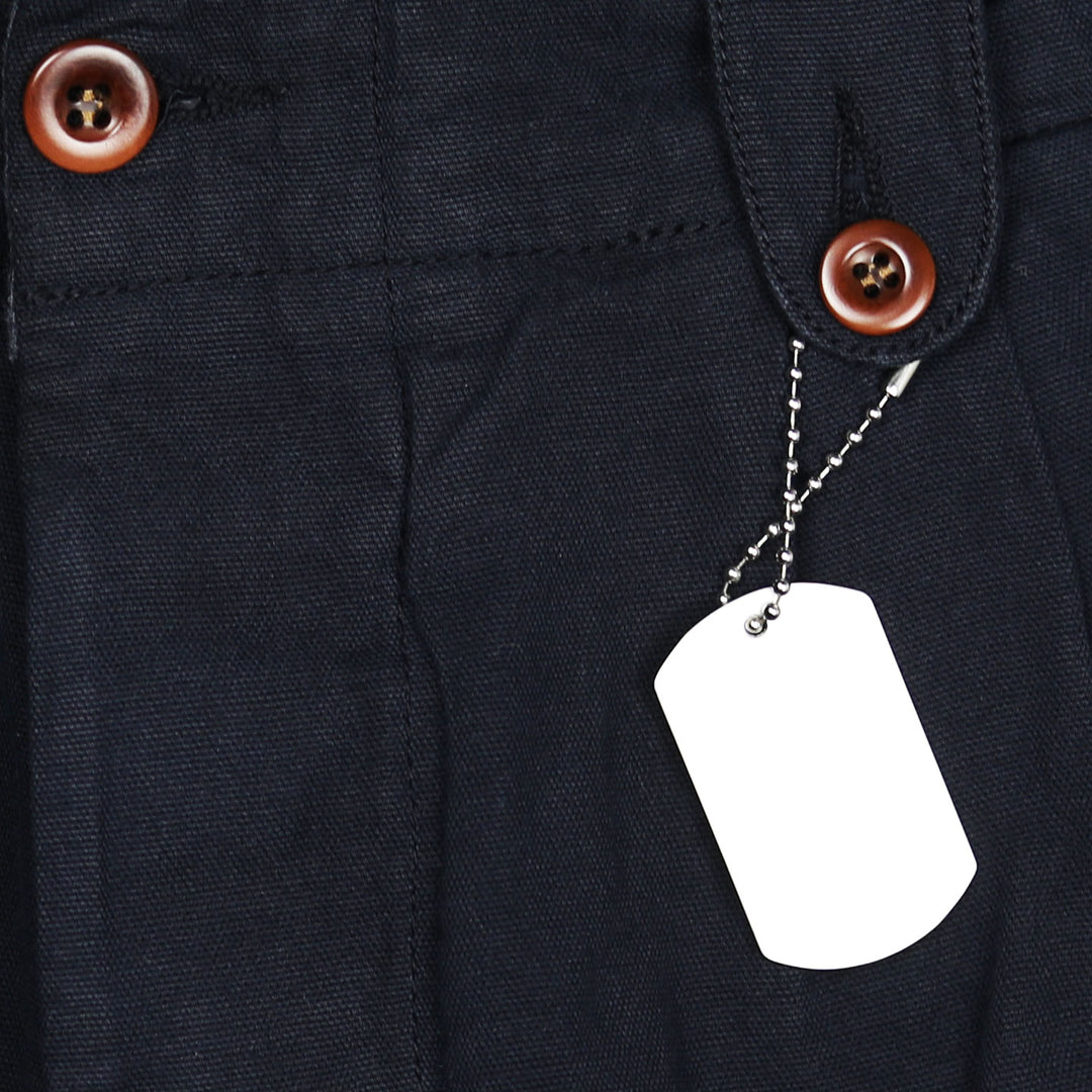 Navy Cotton Linen Navarre Shorts