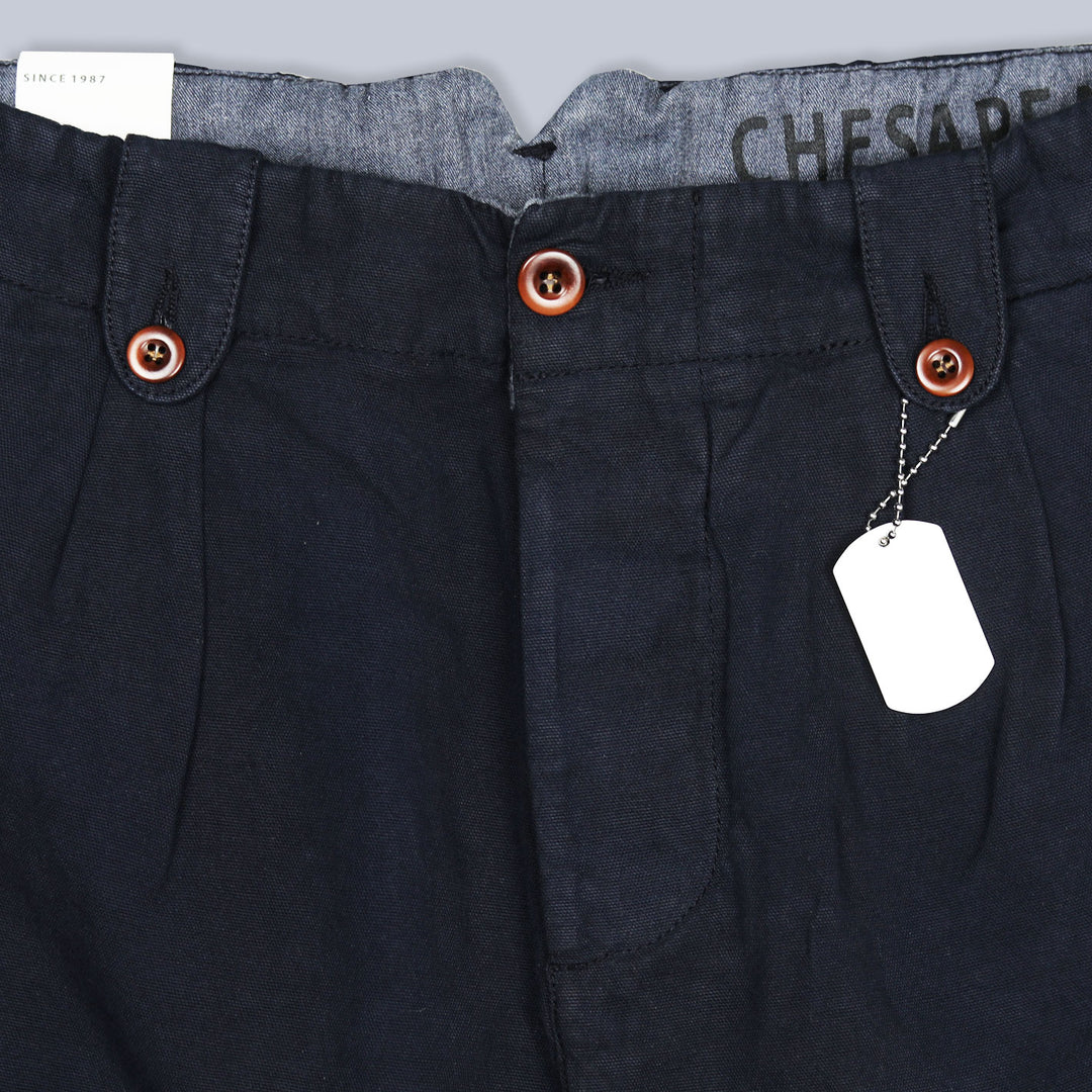 Navy Cotton Linen Navarre Shorts