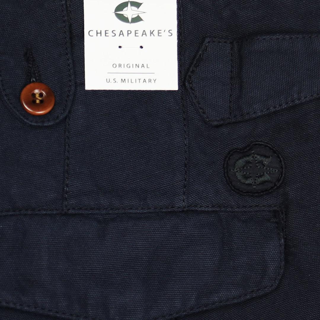 Navy Cotton Linen Navarre Shorts