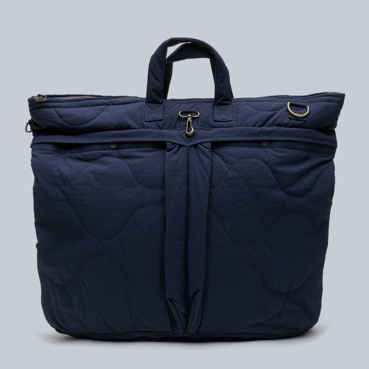 Navy Quilted Helmet Flyer Bag – Lund & Lund