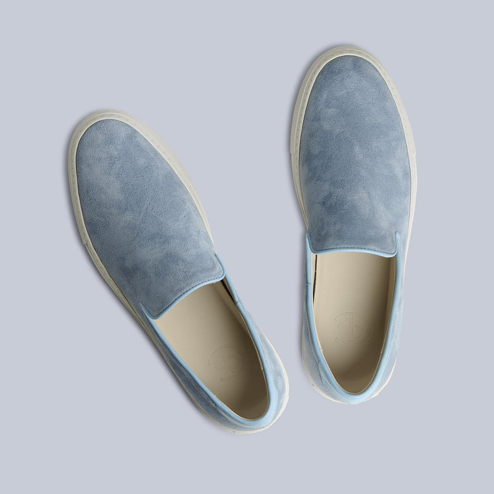 Carolina Blue Suede Jetty Slip-on Sneakers